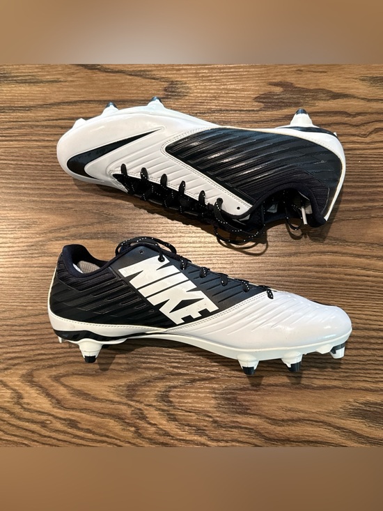 Size 10 Nike Vapor Speed Low Detachable Football Cleats White/Black 643160-001 main image 8